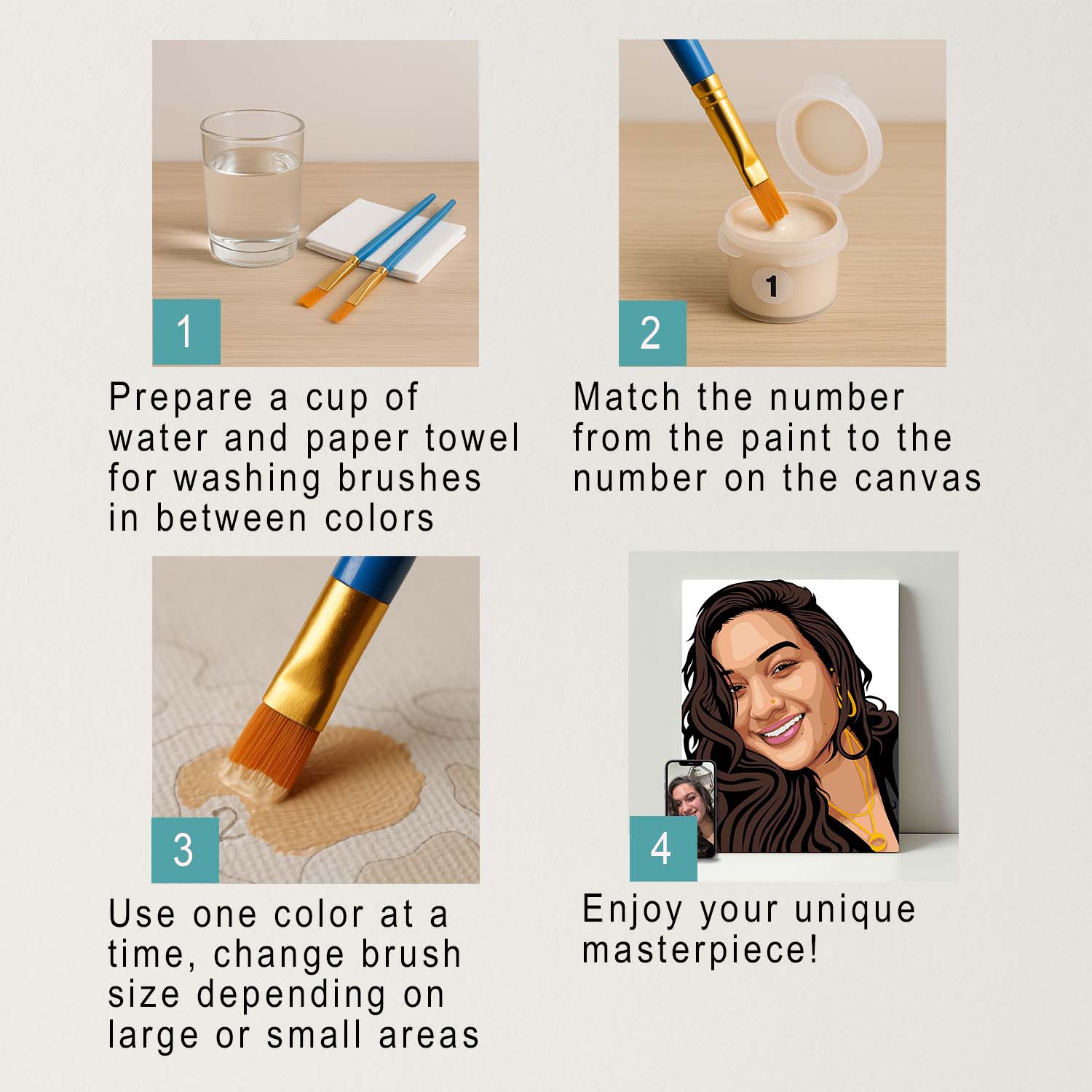 Kit de fête de peinture pour selfie 